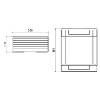 Полка двойная Timo Saona 13083/17 золото матовое